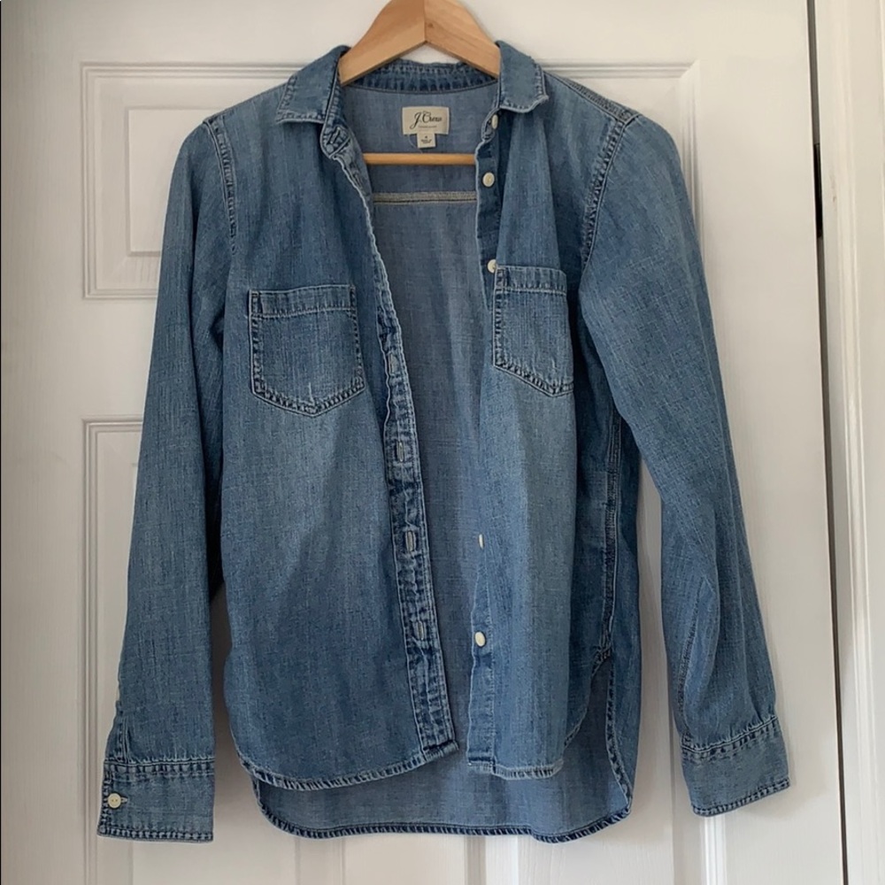 J Crew Everyday Chambray Denim Shirt